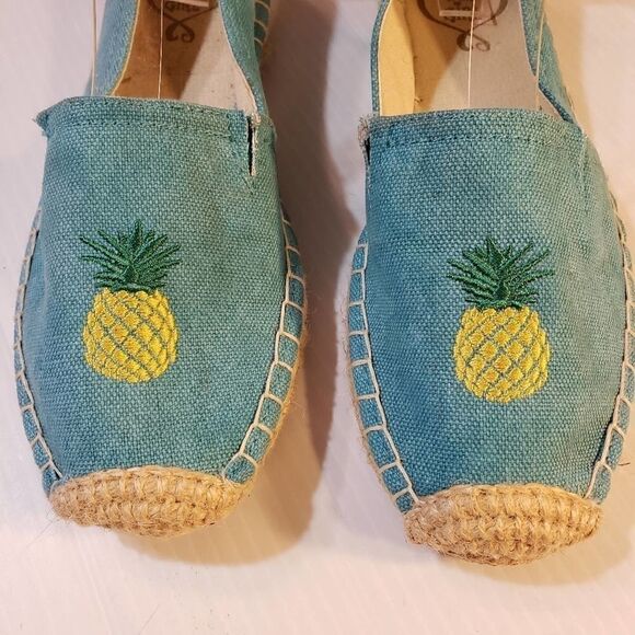 143 Girl Turquoise Espadrilles Pineapple 7M - Picture 3 of 8